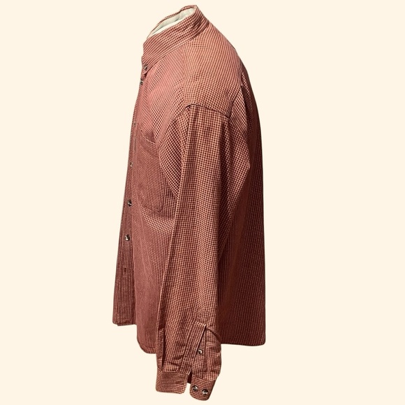 Columbia Sportswear Men's Button Down Long Sleeve Red Tan Check Shirt L - Picture 2 of 15